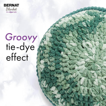 Bernat Blanket Tie Dye-Ish Mossy Hills - 2 paquetes de 10.5 oz/300 g - Poliéster - #6 Super voluminoso - 220 yardas - tela y ganchillo