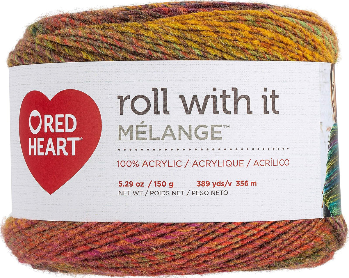 Rollo de corazón rojo con hilo melange, cortina llamada