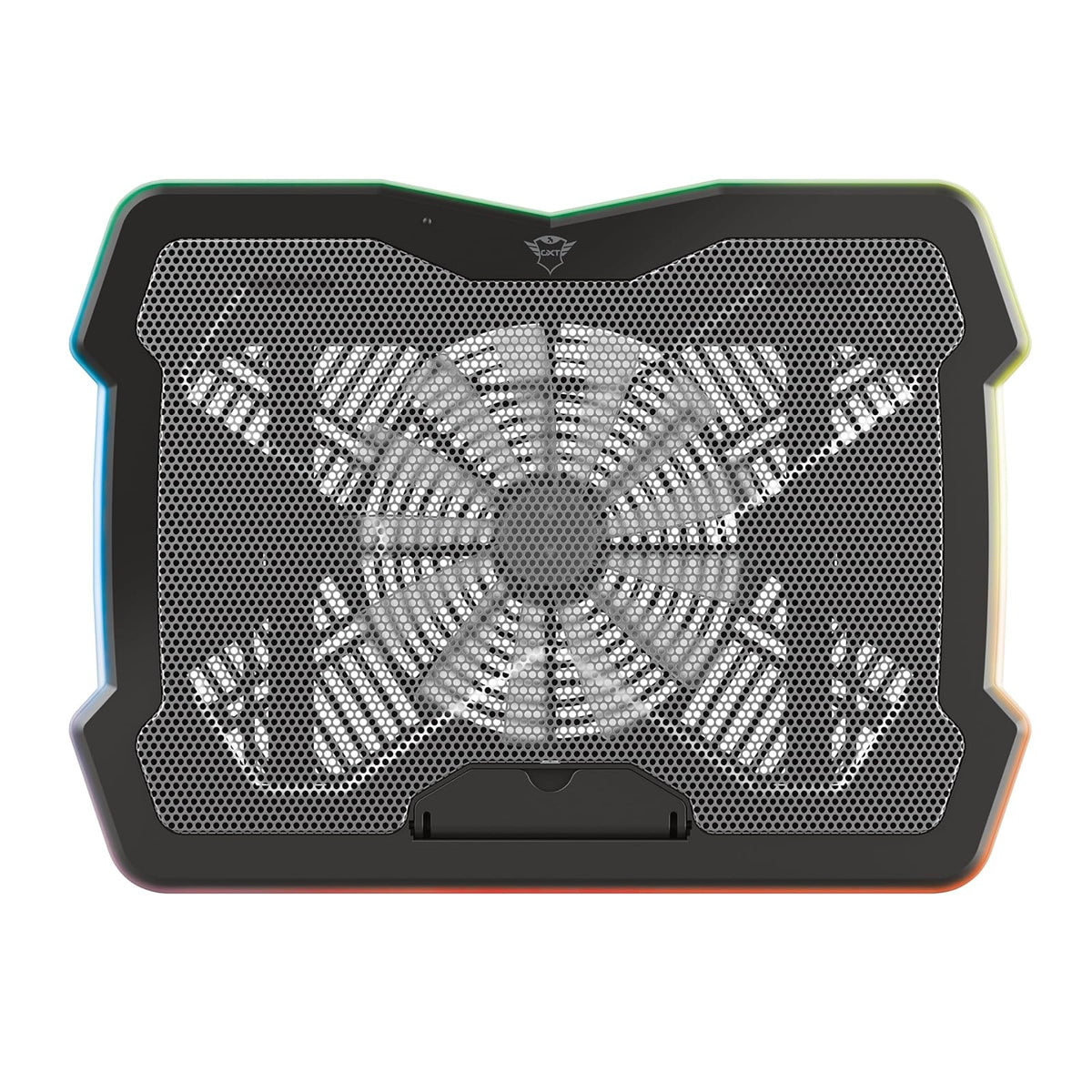 Trust Gaming GXTrust 1126 Aura Base de Refrigeración para Laptop Gamer de hasta 17.3” – Ventilador de 7.8", Modo Silencioso, Ángulos Ajustables, Iluminación Multicolor