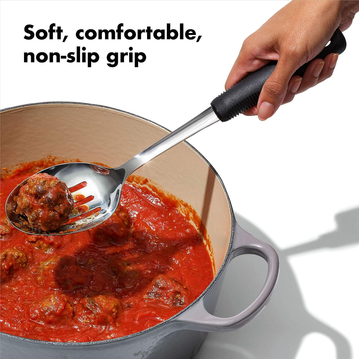 OXO Good Grips - Cuchara ranurada de acero inoxidable