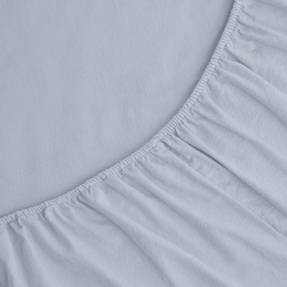 Laura Ashley - Juego de sábanas King, Ropa de Cama de Franela de algodón, Cepillado para Mayor suavidad y Comodidad (Azul Sereno, King)