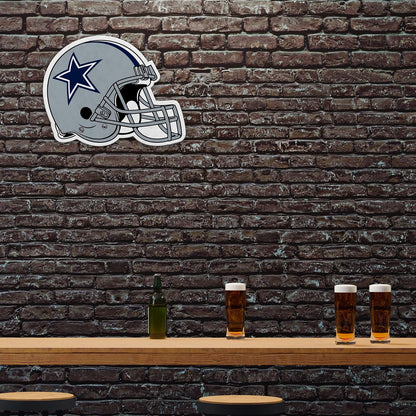 Rico Industries NFL Dallas Cowboys - Banderín de corte en forma de casco – Decoración del hogar y la sala de estar, fieltro suave EZ para colgar