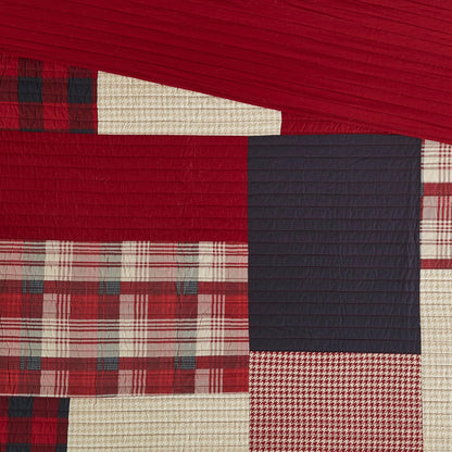 Woolrich WR14-1730 Coverlet Mini Set, Red | Rojo, Oversized Full/Queen, Incluye 1 colcha y 2 fundas, Reversible