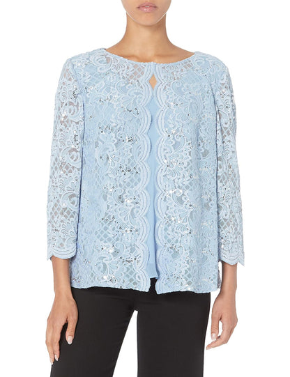Alex Evenings Mock Twinset - Juego de 2 Piezas (Regular y Petite) Blusa para Mujer