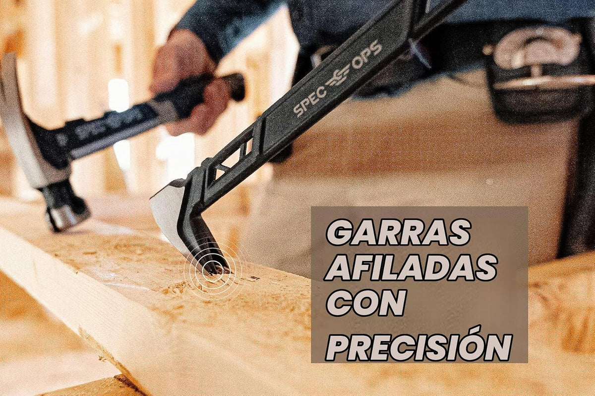 Spec Ops - SPEC-D10CLAW Tools - Extractor de uñas de 10 pulgadas, barra de palanca para gatos, acero de alto carbono, 3% donado a veteranos negro