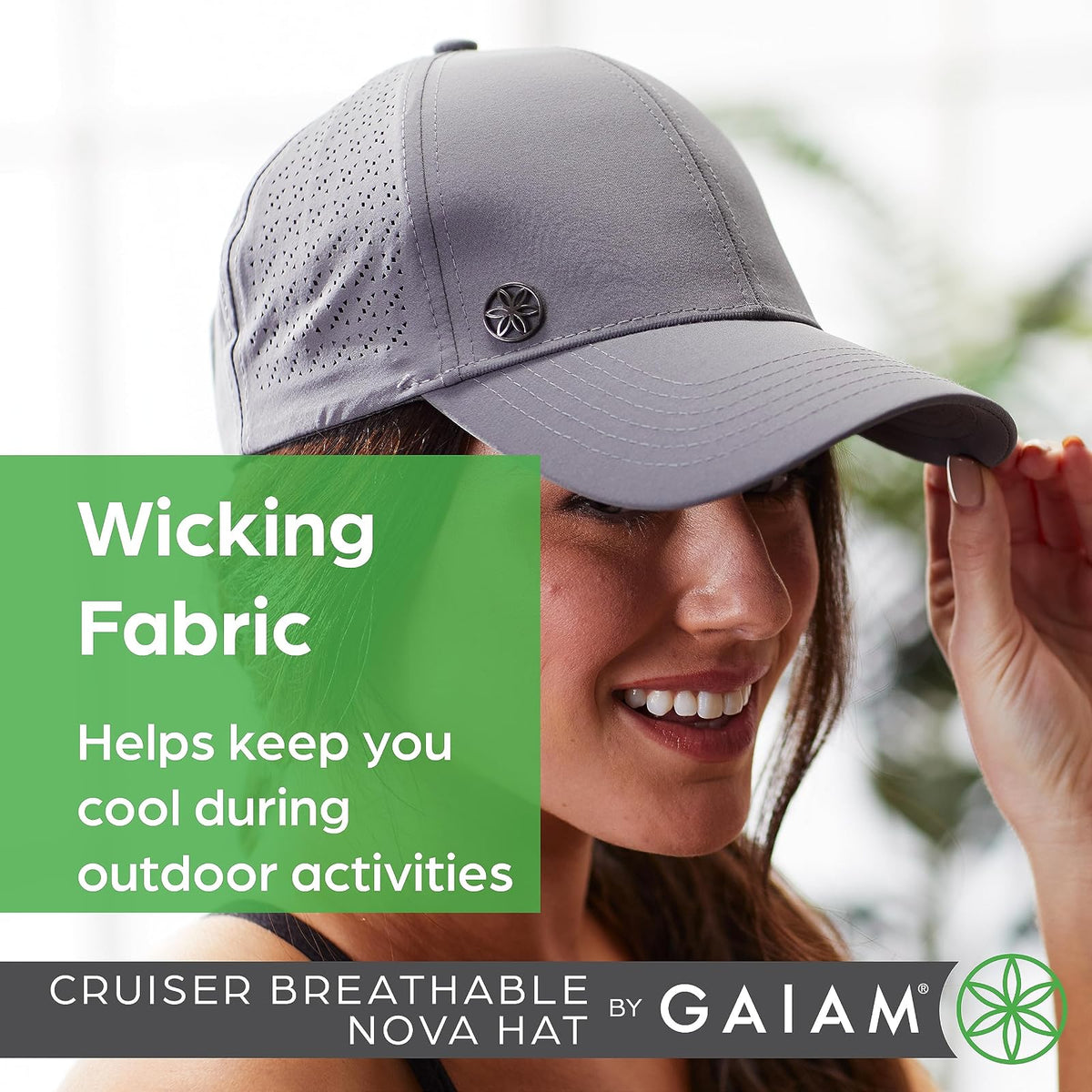 gaiam Hat - Cruiser Nova Cruiser - Gorro Nova Transpirable, Color Negro Mujer