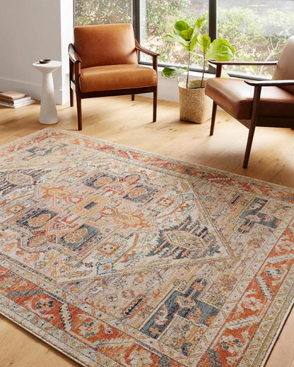 Loloi Jocelyn Collection Tapete Decorativo, Navy/Multi 4' x 6' - 6' x 4' (Rectangular) - Sand - Multi