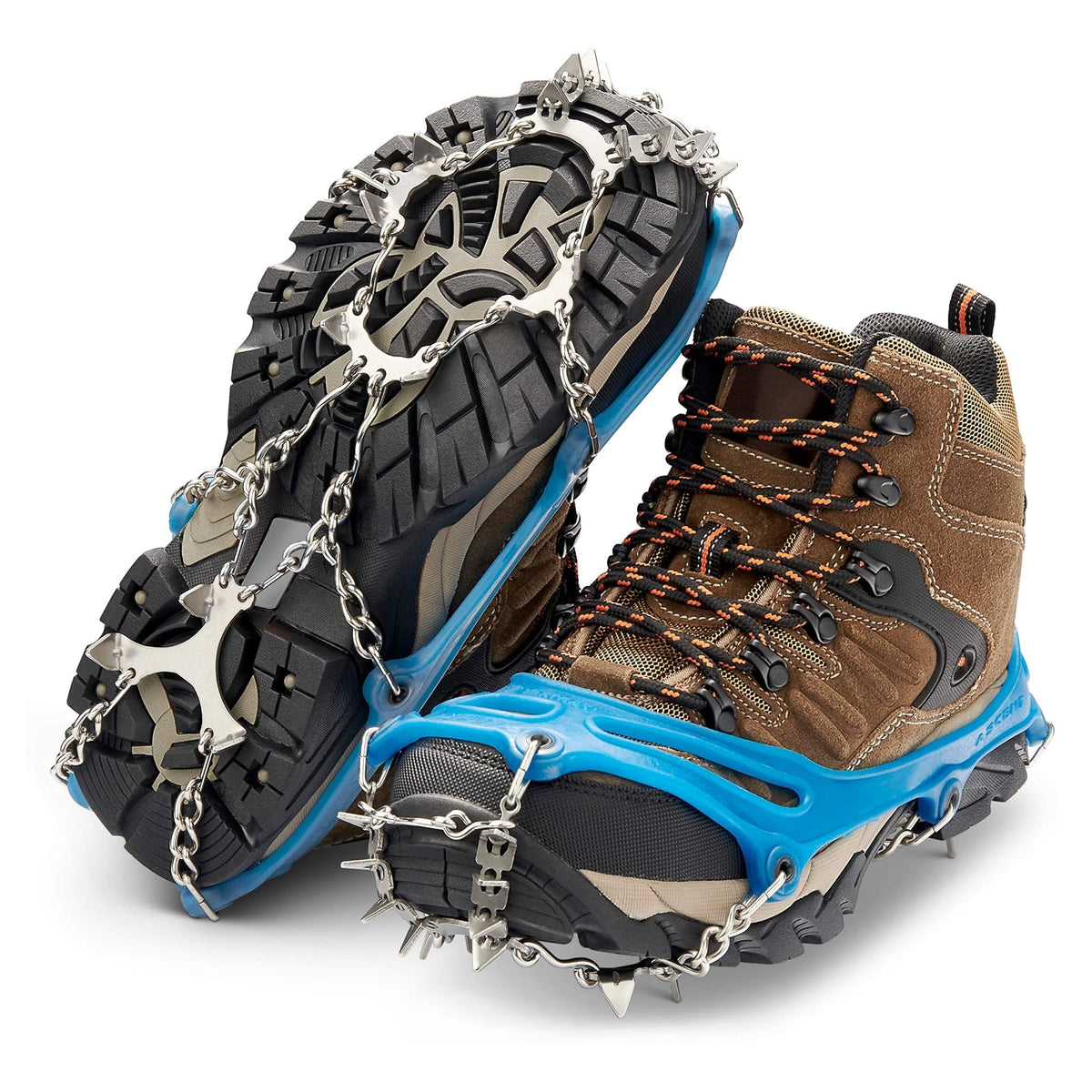 Yaktrax Ascent Heavy Duty Traction Cleats with 16 Stainless-Steel Spikes (1 Pair)