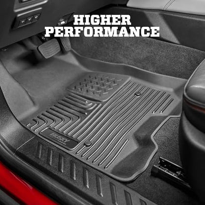 Husky Liners Juego de Alfombrillas para Chevrolet Silverado/GMC Sierra Doble Cabina 2014-2018, Negro 98231