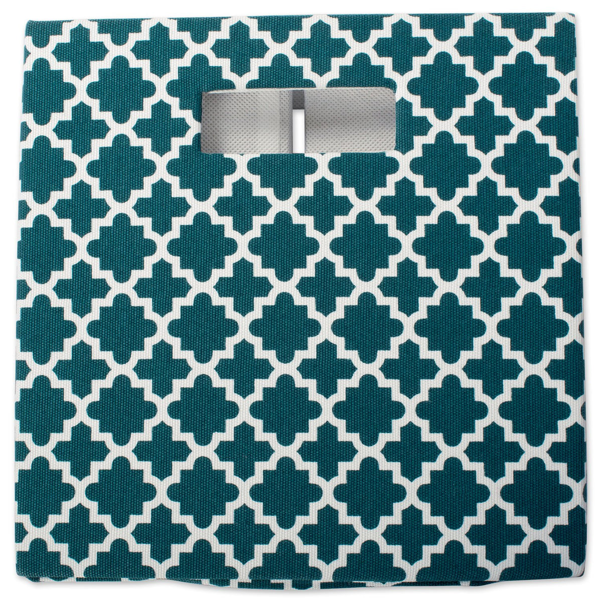 DII Cubo reticulado de poliéster, Lattice Teal, 13" Large Cube, 1, 1