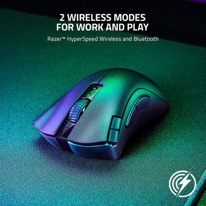 Razer DeathAdder V2 X Hyperspeed: mouse gamer con diseño ergonómico Inalámbrico ultrarrápido – Duración de la batería 235 horas - Windows Standard Edition
