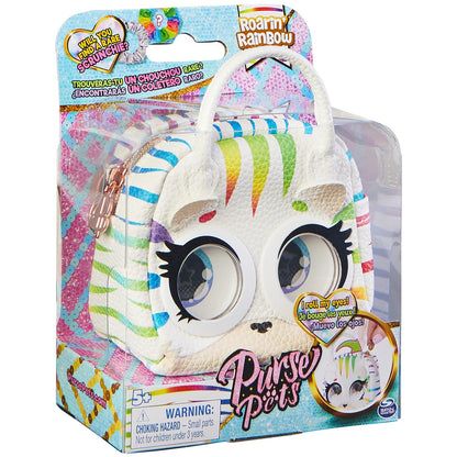cartera Pets Micros, Roarin' Rainbow Tiger Elegante bolso pequeño con función de rollo de ojos, juguetes para niños para niñas de 5 años en adelante