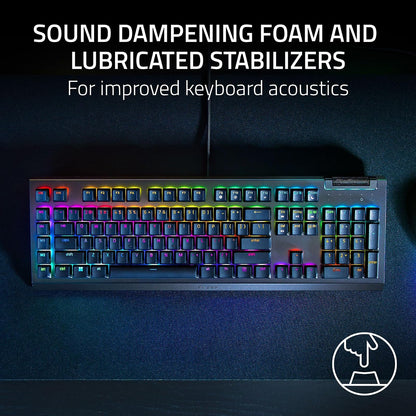 Razer V4 X - Teclado mecánico Gaming Chroma RGB, Yellow Switch