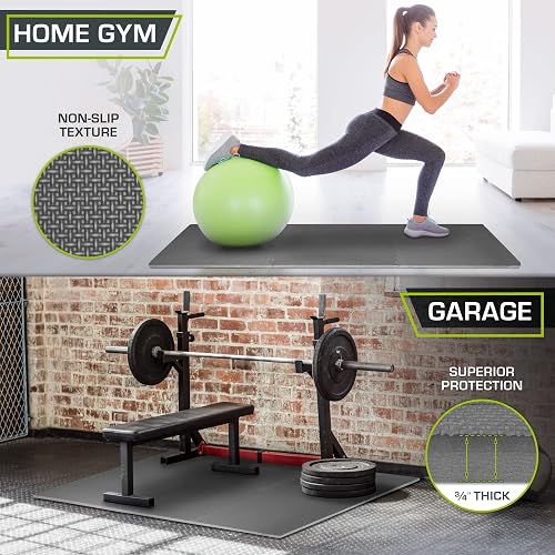 ProsourceFit - Colchoneta de ejercicios , extragruesa, con forma de rompecabezas, de 19 y 25 mm, con baldosas entrelazadas de espuma EVA para proteger y amortiguar el suelo de entrenamiento para el hogar y el equipo de gimnasio