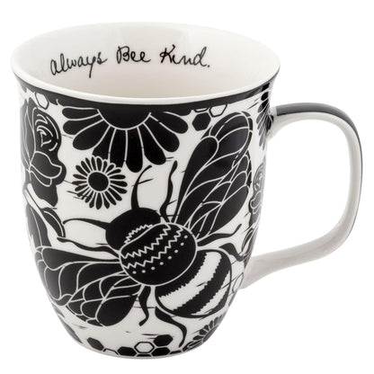 Karma Gifts Taza Boho Blanco y Negro, 14 oz - Abeja
