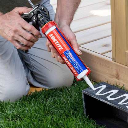 Loctite Power Grab Express - calcomanía de construcción resistente, pegamento de construcción versátil para madera, pared, azulejos, tablero de espuma y más, cartucho de 9 onzas líquidas, paquete de 1