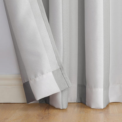 Sun Zero Valencia - Paquete de 2 Paneles de Cortinas con Ojales para Interiores y Exteriores, protección UV, eficiencia energética, 54 x 84 Pulgadas, Color Gris
