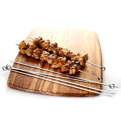 Norpro pinchos de acero inoxidable, juego de 6, Plateado, 14 pulgadas, 1