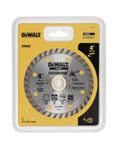 DEWALT DW47400HP Disco Diamantado Turbo 4 x 7/8-5/8 pulg