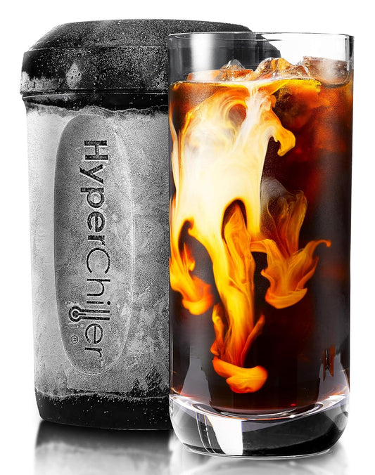 HyperChiller HC3 - Enfriador patentado para café helado/bebidas, nuevo, mejorado, más fuerte y más duradero Listo en un minuto, reutilizable para té helado, vino, licores, alcohol, jugo, 12 onzas,