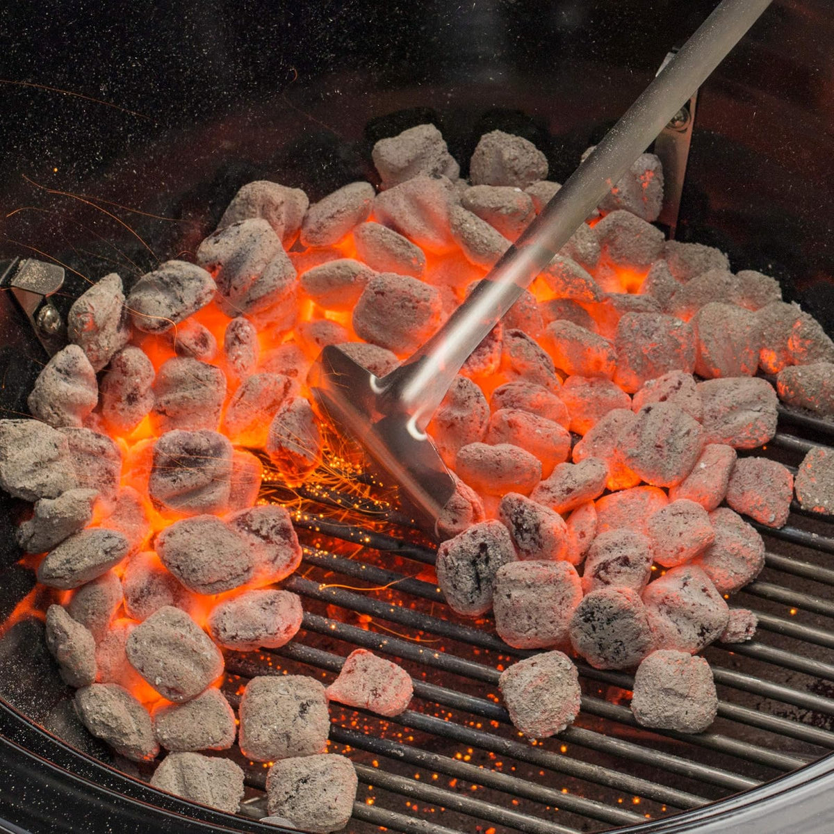 Weber - Disponible Rastrillo para asar carbón Stephen Products 7649 de 21 x 4 pulgadas, plateado