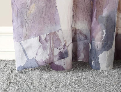 No. 918 Andorra Collection - Panel de Cortina Transparente con Flores aplastadas, Mulberry, 51" x 95", 1