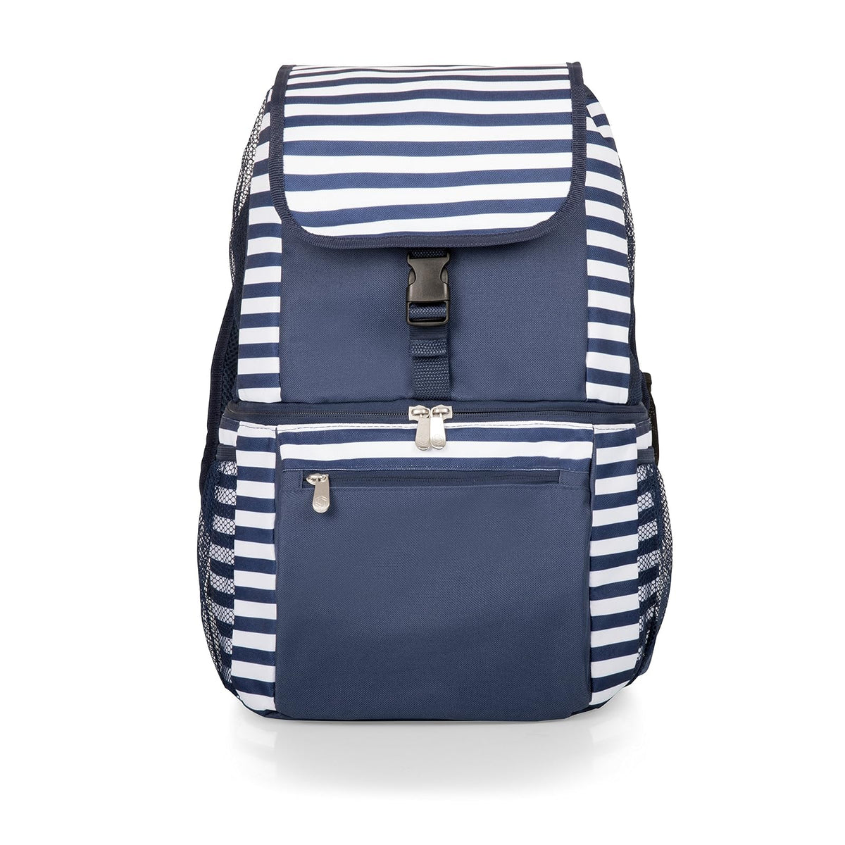 Picnic Time Zuma Insulated Cooler Backpack, Navy/White Stripes