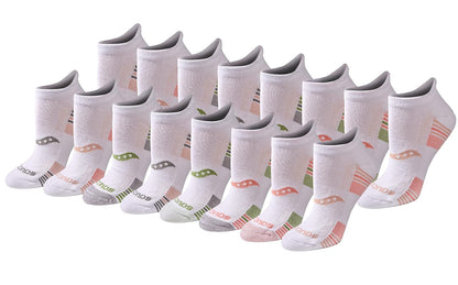 Saucony Calcetines Deportivos Heel Tab para Mujer - M - Rosa blanca surtida (16 pares)