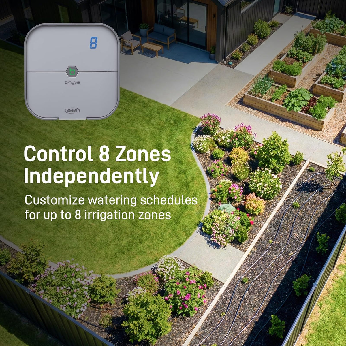 Orbit B-hyve driver inteligente de aspersor para interiores de 8 zonas