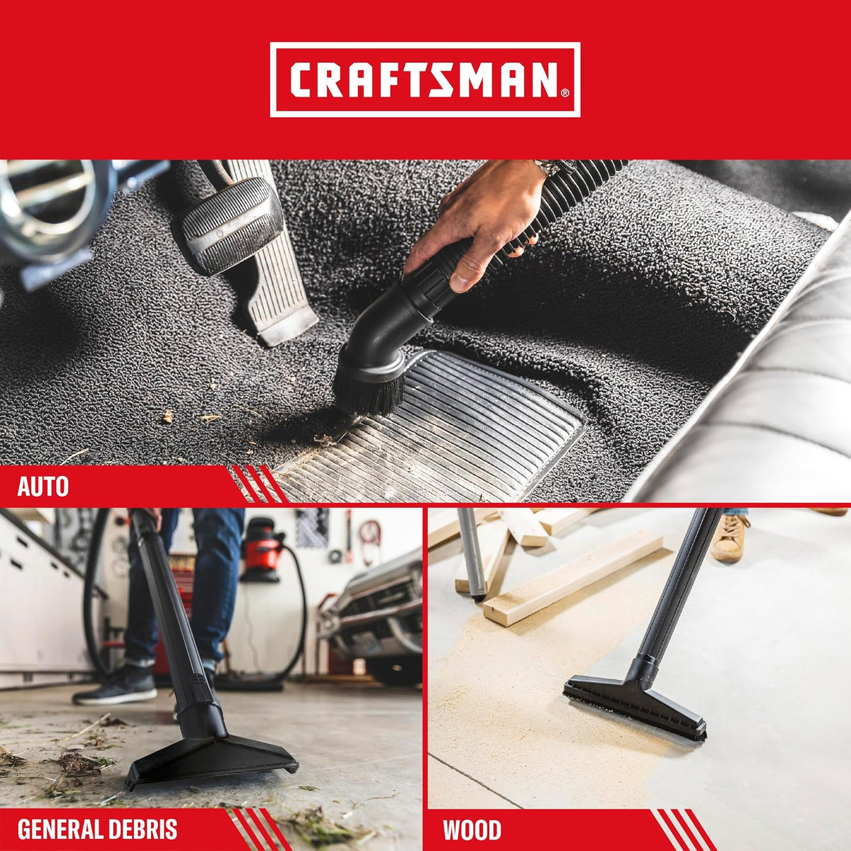 CRAFTSMAN CMXZVBE38755 - Filtro de aspiradora de repuesto para aspiradora de 5 a 20 galones, fácil instalación y atrapa desechos generales, paquete de 2