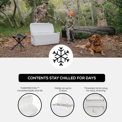Igloo – Enfriador de Polar (120-quart), Color Blanco