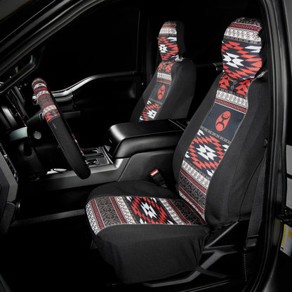 HOOEY C000161490199 Funda de Asiento de Respaldo Bajo Protección Duradera para Auto/Camión/SUV, Diseño American West, Multi/Arcilla