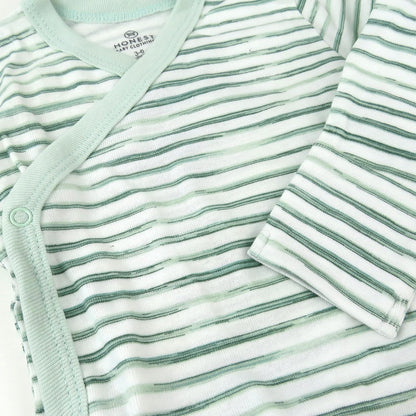 HonestBaby Conjunto de 3 enterizos de Manga Larga de algodón orgánico con Cierre Lateral Conjunto de Playeras para bebs y Nios pequeos para bebés Unisex