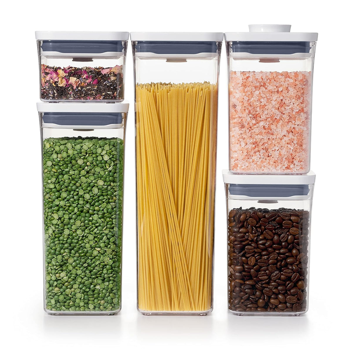 OXO Good Grips Juego de Contenedores POP Herméticos - Set 5 piezas