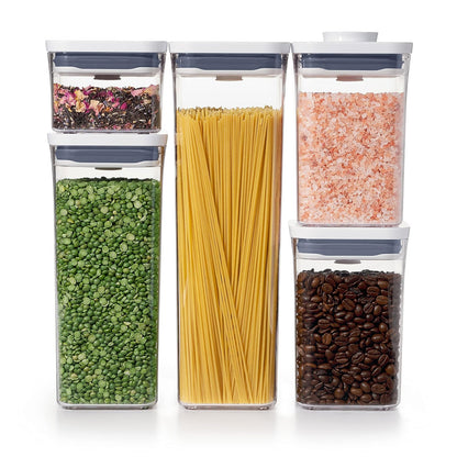 OXO Good Grips Juego de Contenedores POP Herméticos - Set 5 piezas