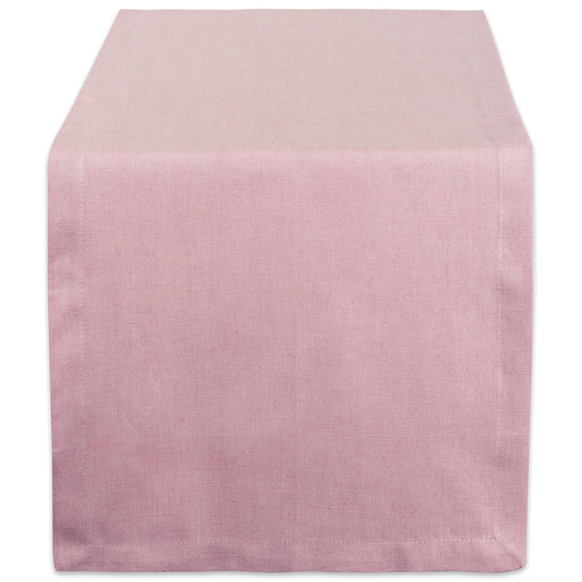 DII Mantel Rectangular de Chambray, 152 x 213 cm, Rojo Granero - Chambray Rose - camino de mesa 35.5x182.8 cm