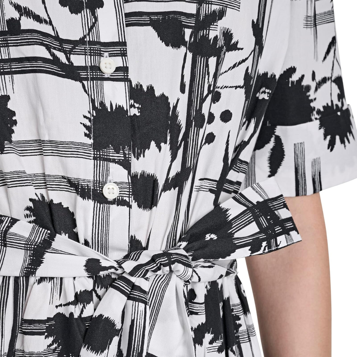 DKNY Envoltura sintética de crepé sin Mangas con Logotipo Vestido para Mujer