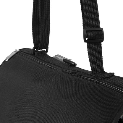 PICNIC TIME ONIVA - una Marca Bolso XL para Picnic al Aire última intervensión, Playa, Camping (patrón de tartán Negro con Solapa Negra)