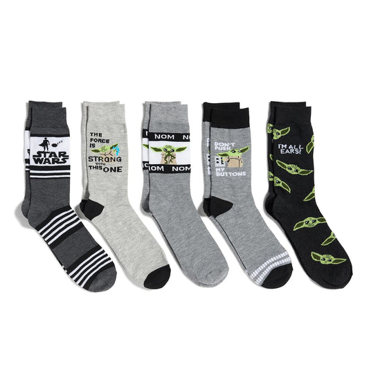 Star Wars The Mandalorian 5 Pack Crew Socks Calcetín casual Hombre
