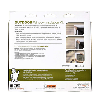 Frost King V96H Kit para ventana elástica, 62-Inch by 210-Inch, Transparente