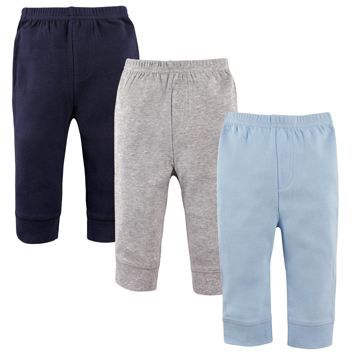 Luvable Friends Paquete de 3 Pantalones con Puño en Cintura y Tobillo, para Bebé - 4 Años - Gris azul - 3