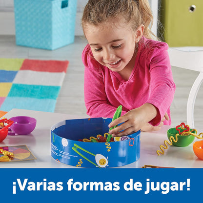 Learning Resources Noodle Knockout!, 67 Piezas, Edades 4+ años, Juegos de Imitacion, Alimentos de Juguete, Comida de Juguete para niños, Juegos de Cocina, Juguete sensorial