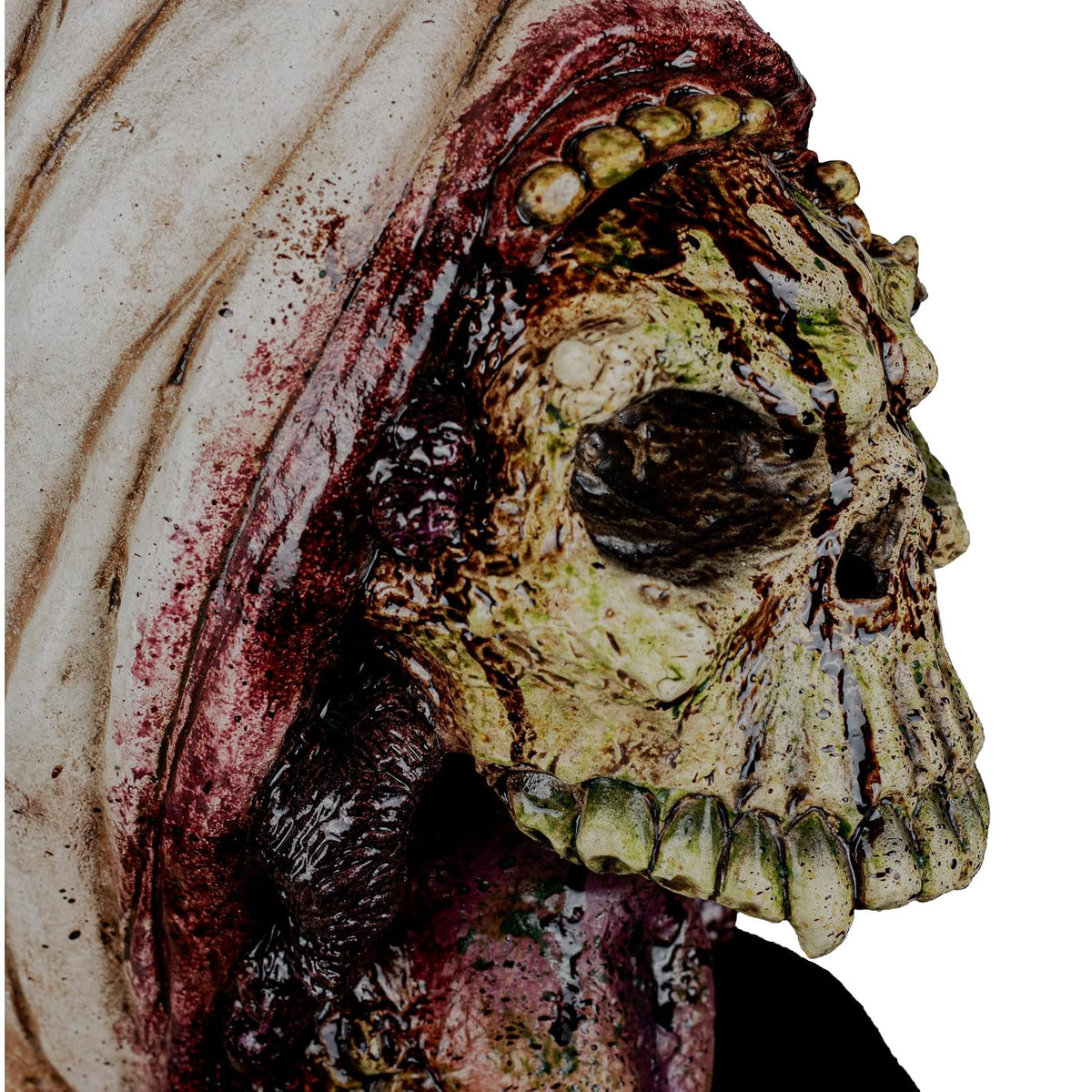 Ghoulish Productions Máscara De Látex Blurp Malevolent, Accesorio Látex Cosplay Calavera Malévola, Disfraz Aterrador para Halloween y Fiestas Temáticas, Cosplay Demonio Skull, Diseño Artesanal
