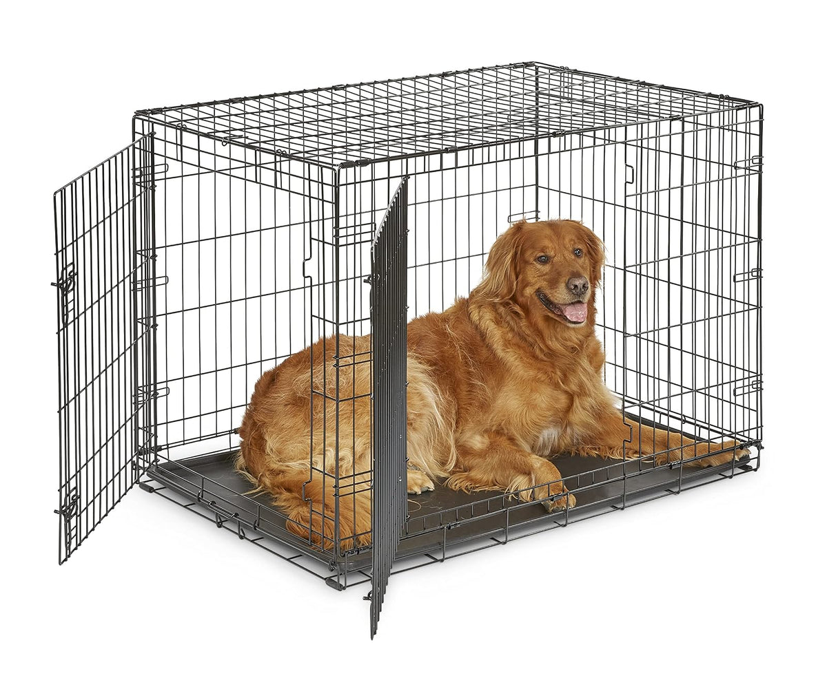New World Caja Plegable de Metal para Perro - Puerta doble - 106 cm