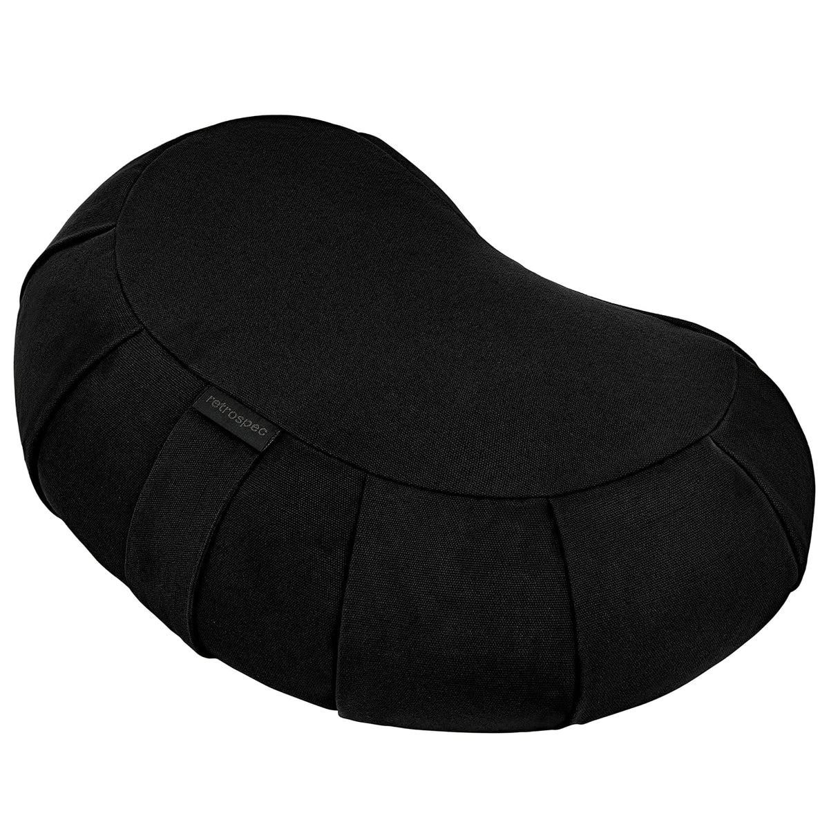 Retrospec Sedona Cojín de Meditación Media Luna - Media luna - Negro