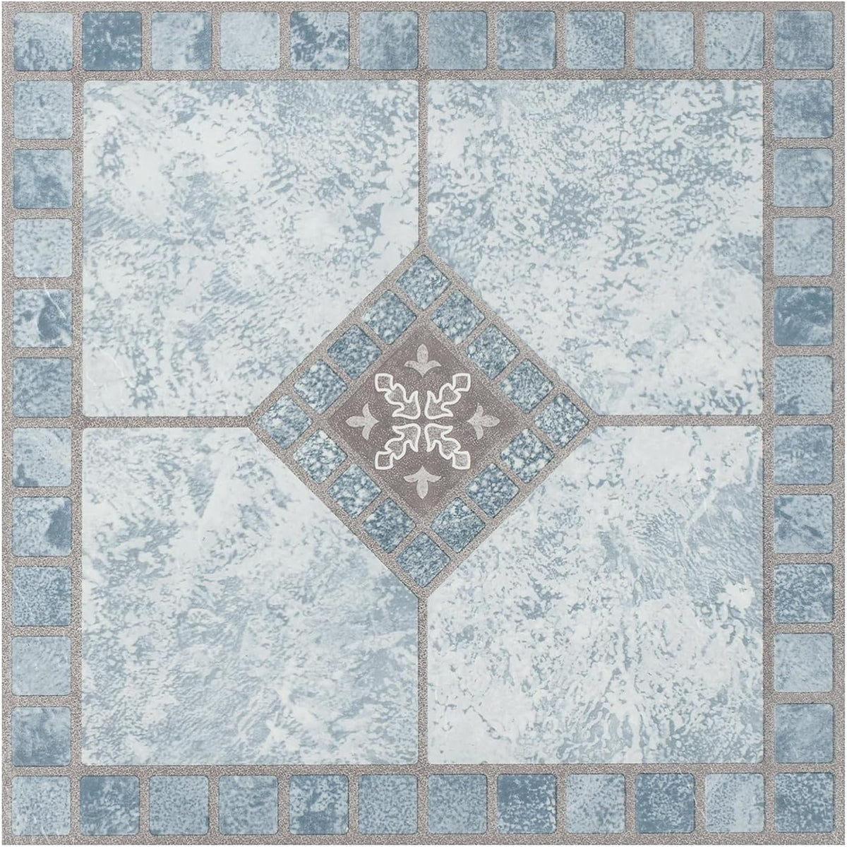 Achim Imports VFT941POVR portafolio de muebles para el hogar 12 x 12 2.0 mm piso de vinilo autoadhesivo, 12 x 12"/9 Tiles/9 sq. ft, Azul (Diamond)