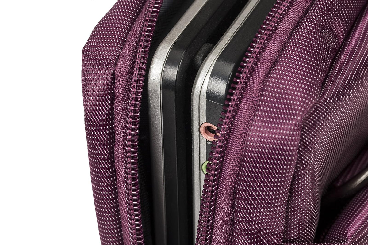 Rivacase 8231 Sofisticado Portafolio Slim Violeta para MacBook Pro Laptop 15.6" hecho de Tela Ultra-Resistente, espacio p/Tablet, Telefono y Documentos, Asas Acojinadas. De Alemania, Colección Central