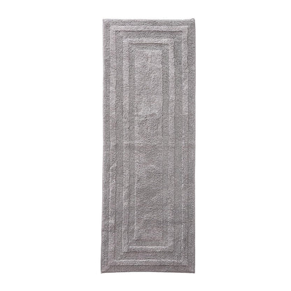 Eddie Bauer - Alfombra de baño de algodón Suave, súper Absorbente y de Secado rápido (Logan Cromado Grey, 60 x 22 Pulgadas) - 5' x 1'10" (Rectangular) - Cromo Gris