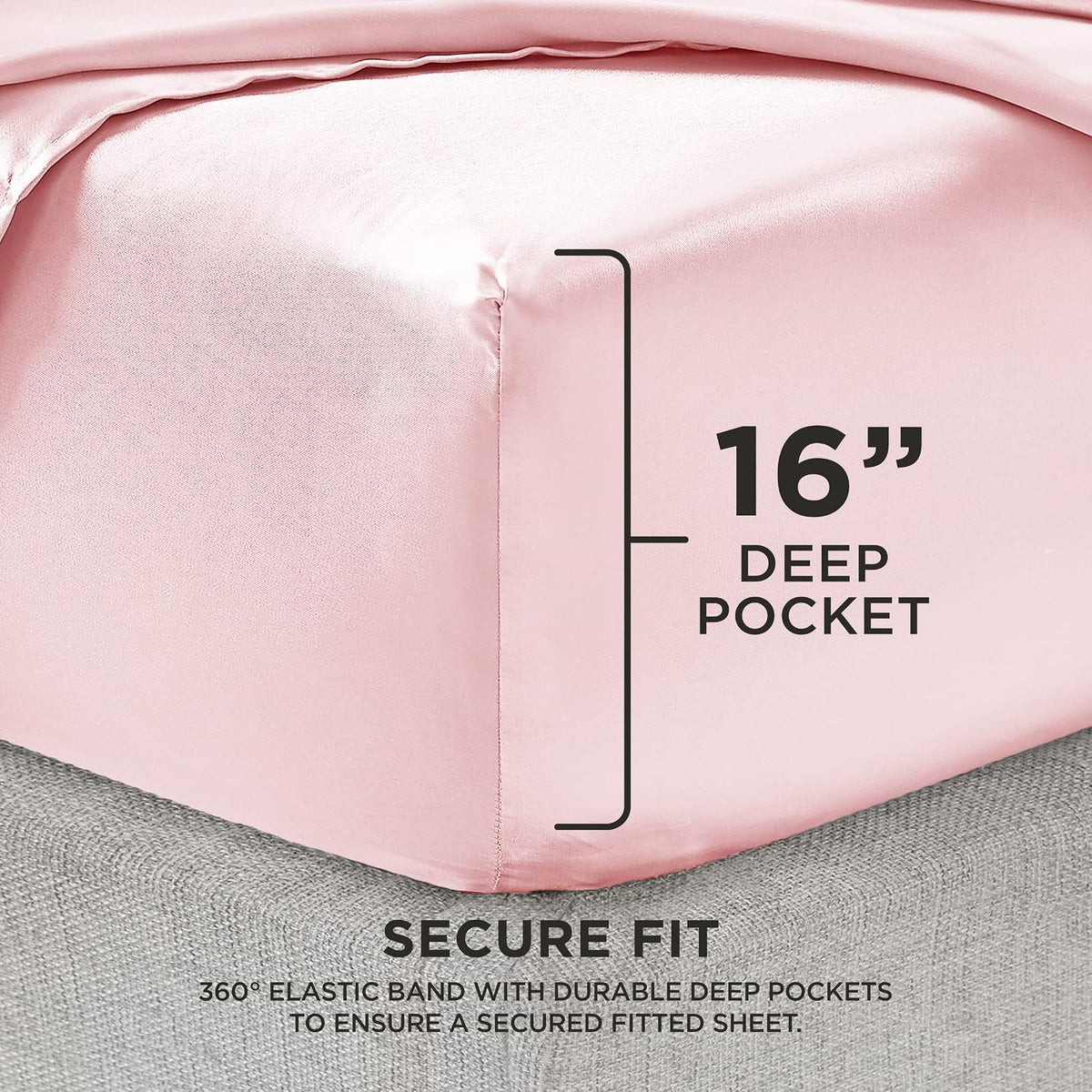 Juicy Couture - Juego de sábanas de satén de Seda tamaño King, con Bolsillo Profundo, Juego de sábanas de Seda tamaño King, 1 sábana encimera y 2 Fundas de Almohada, Resistentes a Las Arrugas y