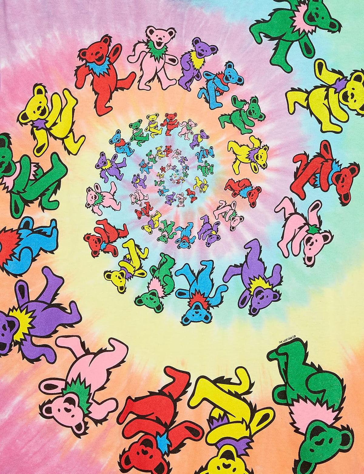 Liquid Blue Grateful Dead Spiral Bears - Camiseta para Hombre